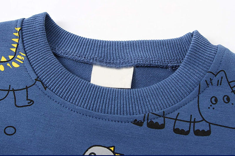 Kids Set: Dinosaur Print Boys Clothing Set-Yellow-1-2 Years Old-State of Style