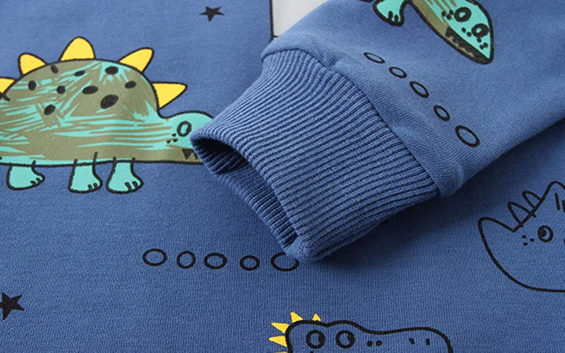 Kids Set: Dinosaur Print Boys Clothing Set-Yellow-1-2 Years Old-State of Style