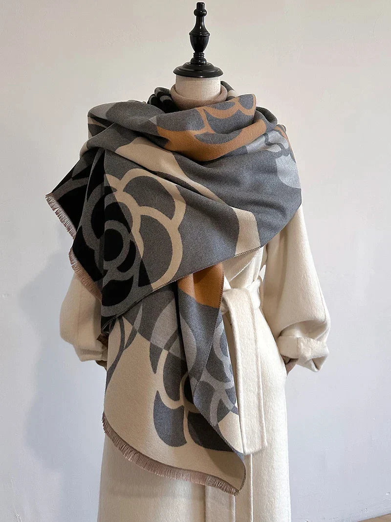 Kim Reversible Scarf | Trendy & Comfortable-Grey-State of Style