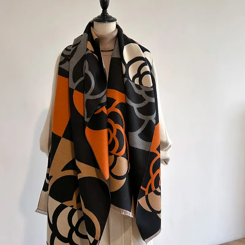 Kim Reversible Scarf | Trendy & Comfortable-Orange-State of Style