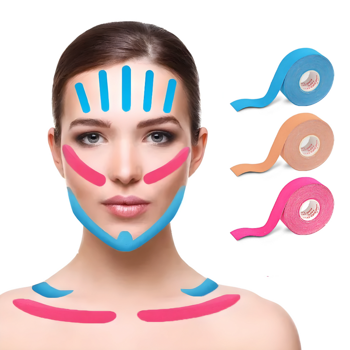 Kinesiotape for Face and Neck - DermaTape-Blue-State of Style