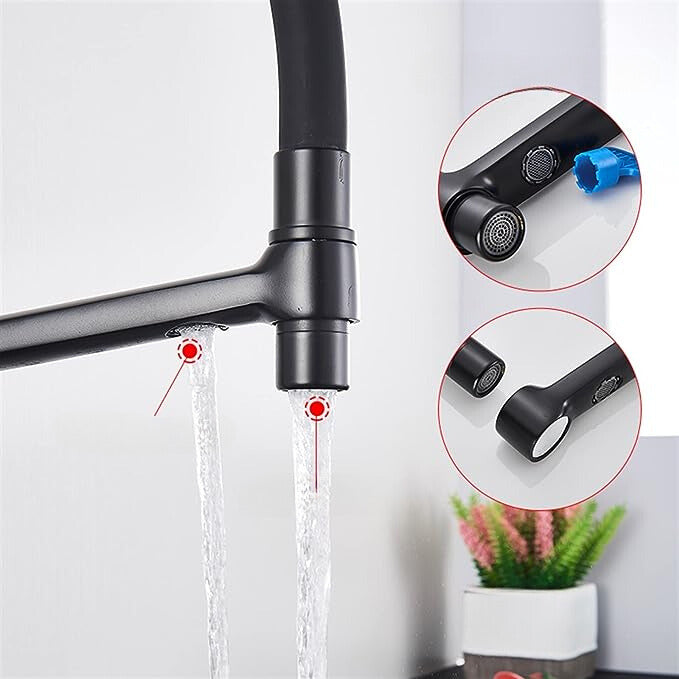 Kitchen Tap with Dual Spout & Water Filtration – PureFlow Duo-Chrome-State of Style
