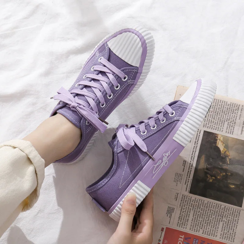Kitty Kickers Sneakers – Sporty & Stylish Canvas Shoes for Everyday Wear-Purple-6.5 (23.5cm)-State of Style