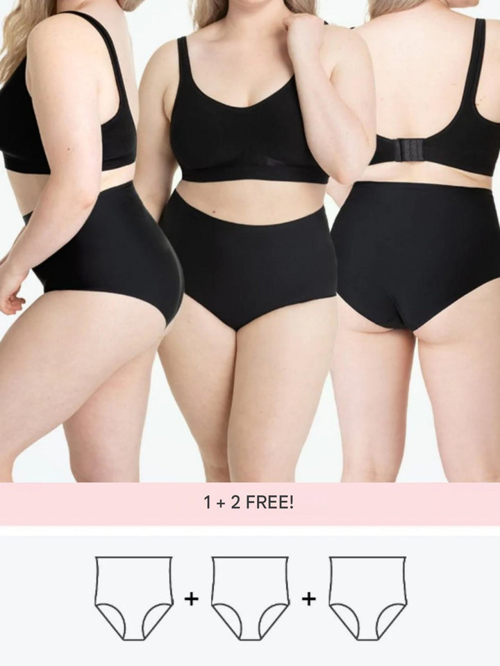 KlaartjesDraws | Underwear for Women | Comfortable & Stylish Lingerie-Black + 2x Black Free-S-State of Style