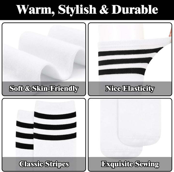 Knee High Socks - Lilac-3 pairs black-State of Style