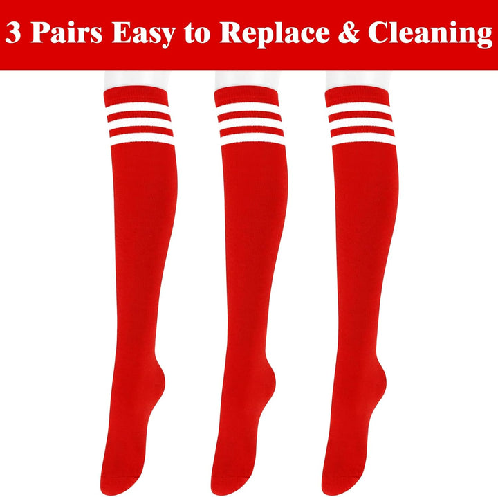 Knee High Socks - Lilac-3 pairs black-State of Style