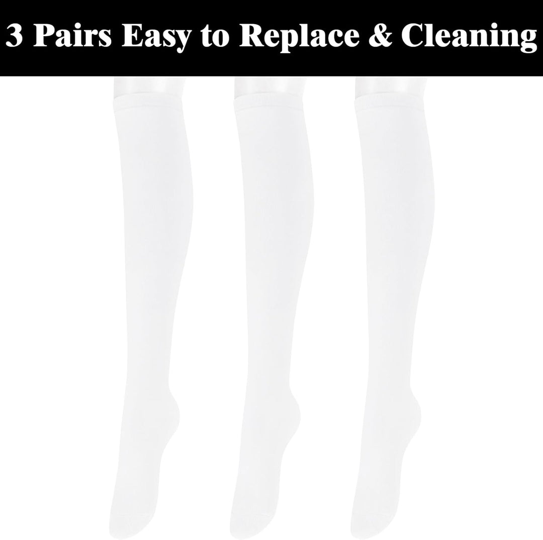 Knee High Socks - Lilac-3 pairs black-State of Style