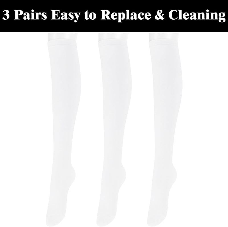 Knee High Socks - Lilac-3 pairs black-State of Style