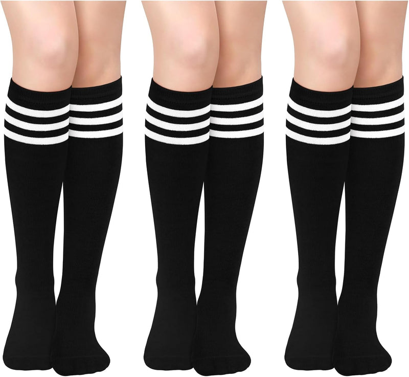 Knee High Socks - Lilac-3 pairs black-State of Style