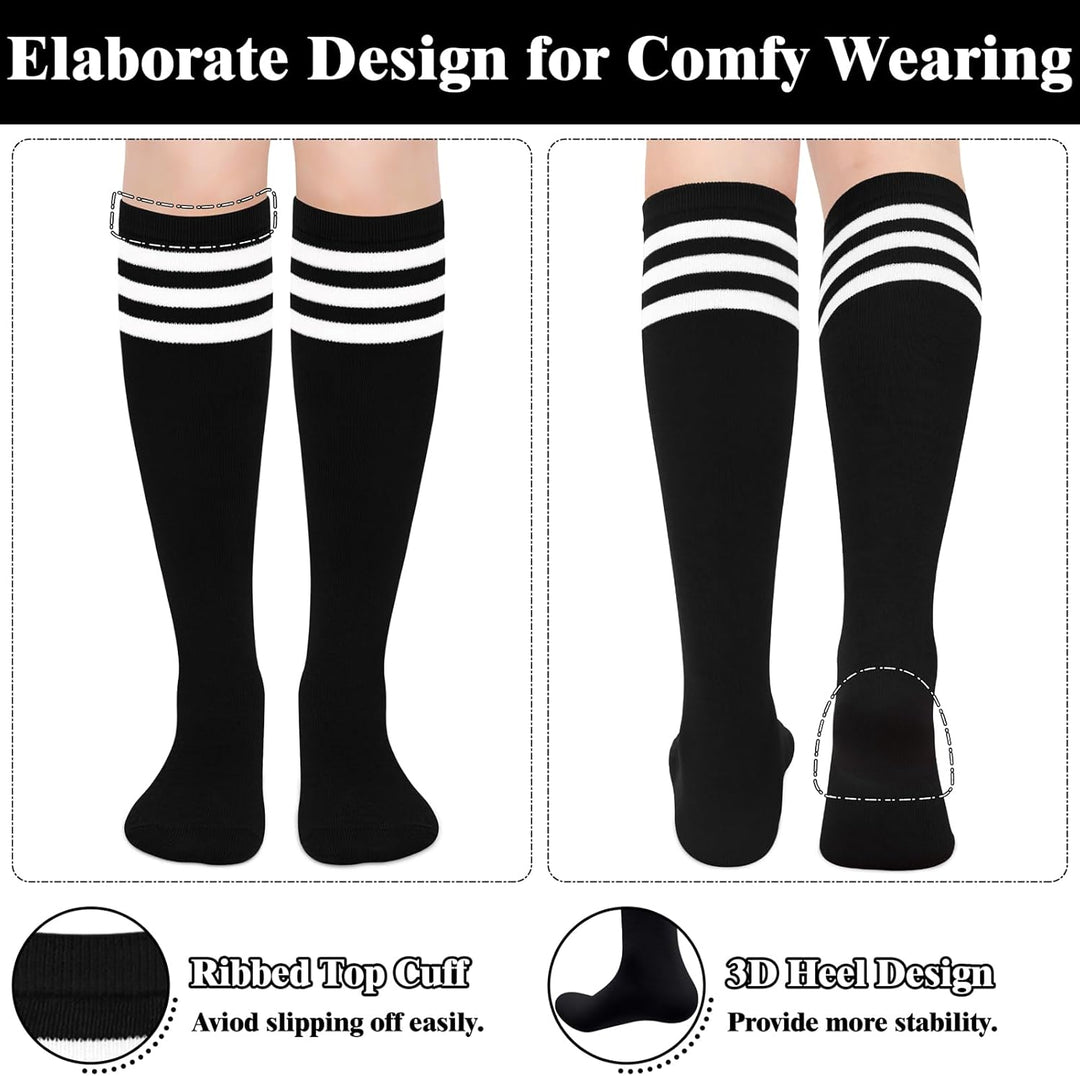 Knee High Socks - Lilac-3 pairs black-State of Style