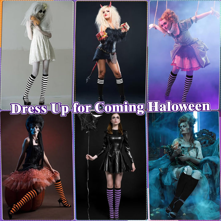 Knee High Socks - Lilac-3 pairs black-State of Style