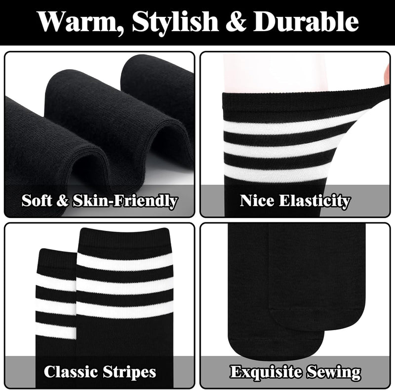 Knee High Socks - Lilac-3 pairs black-State of Style