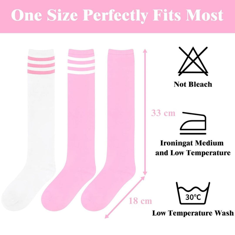 Knee High Socks - Lilac-3 pairs black-State of Style