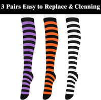 Knee High Socks - Lilac-3 pairs black-State of Style