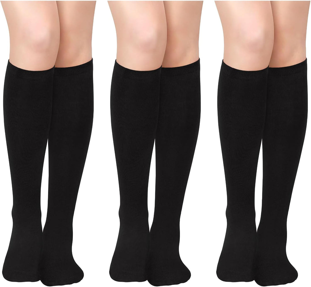 Knee High Socks - Lilac-3 pairs black-State of Style