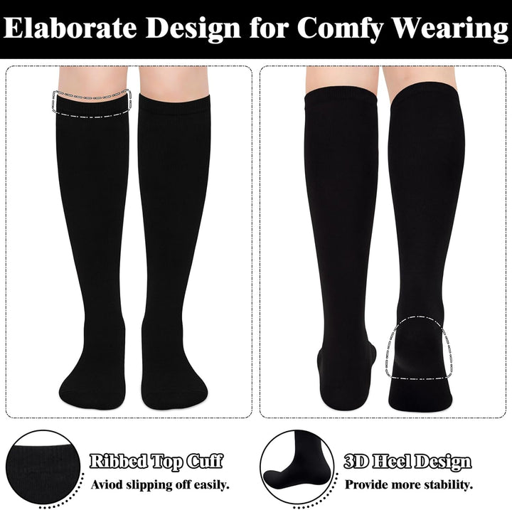 Knee High Socks - Lilac-3 pairs black-State of Style