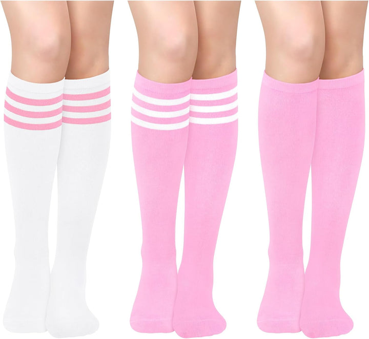 Knee High Socks - Lilac-3 pairs pink-State of Style