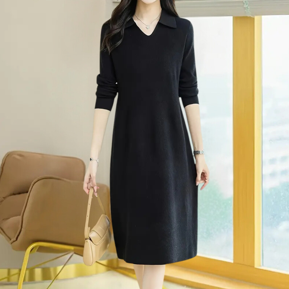 Knit Midi Dress - Mirelle-Black-State of Style