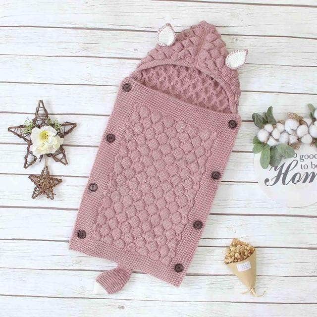 Knitted Baby Sleeping Bag – Livia-Light red-State of Style