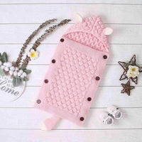 Knitted Baby Sleeping Bag – Livia-Pink-State of Style