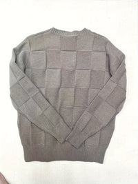 Knitted Crew Neck Sweater with Stretch - Caleb-White-M-State of Style