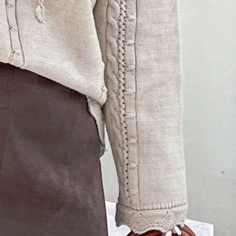 Knitted Flower Sweater for Women - Emma-State of Style