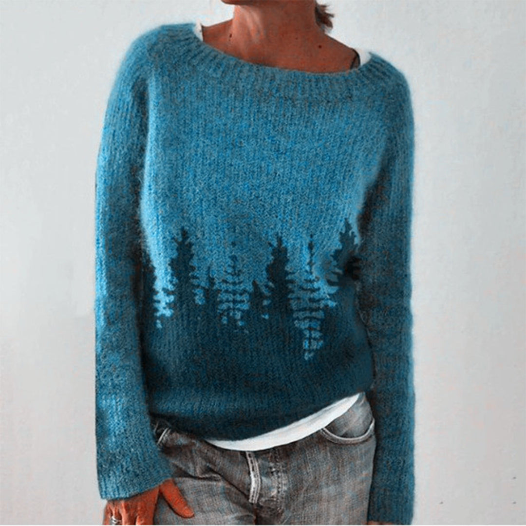 Knitted Jumper for Women - Adeline-Malachite Blue-S-State of Style
