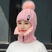 Knitted Ladies Balaclava - Amara-Pink-State of Style