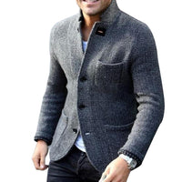 Knitted Men's Cardigan with Buttons - Sven-Grey-S-State of Style