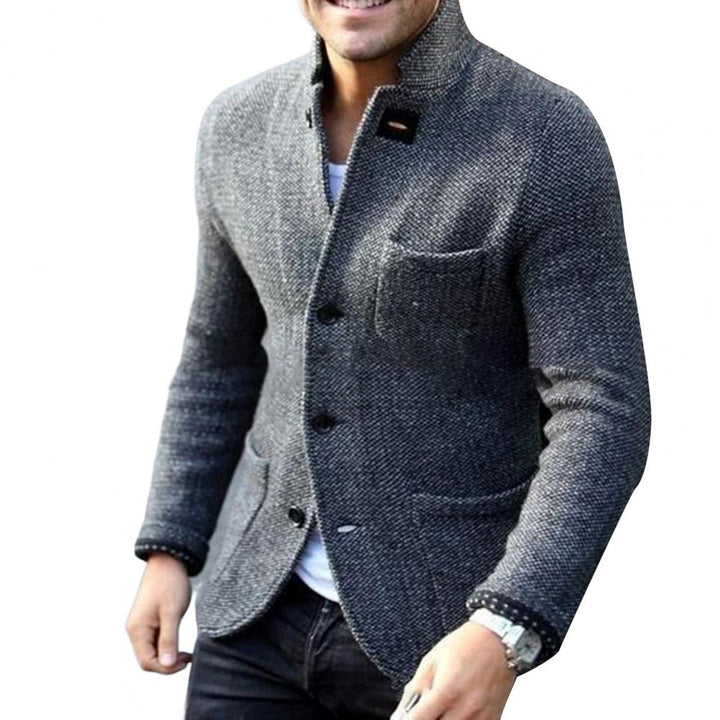 Knitted Men's Cardigan with Buttons - Sven-Grey-S-State of Style
