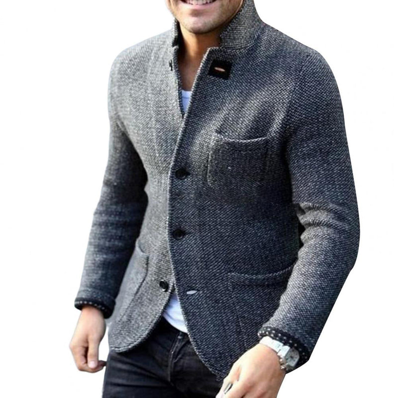 Knitted Men's Cardigan with Buttons - Sven-Grey-S-State of Style