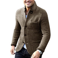 Knitted Men's Cardigan with Buttons - Sven-Khaki-S-State of Style