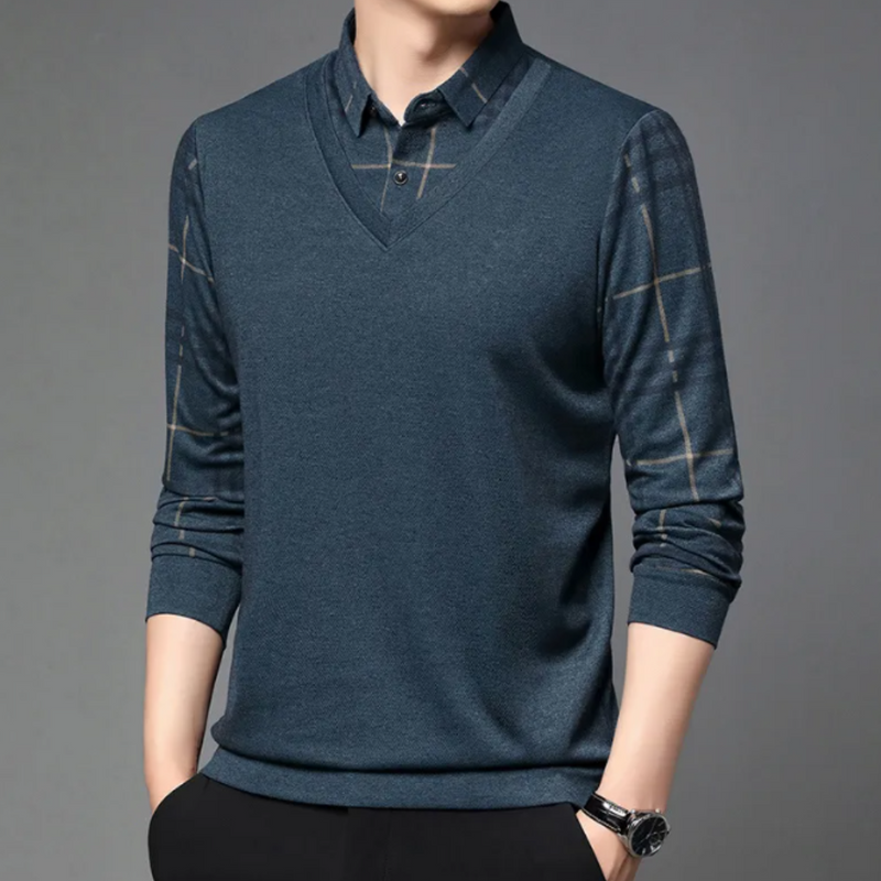 Knitted Men's Jumper with Print - Noah-S-State of Style