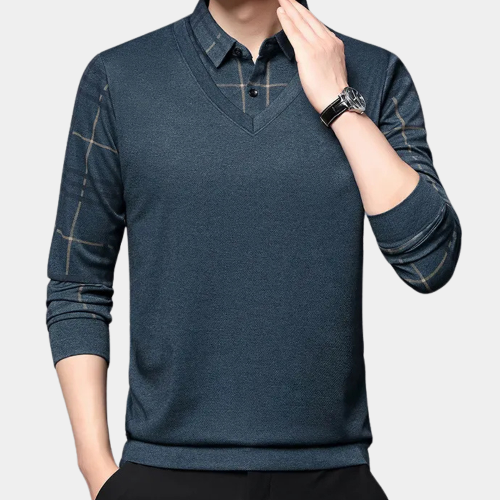 Knitted Men's Jumper with Print - Noah-S-State of Style