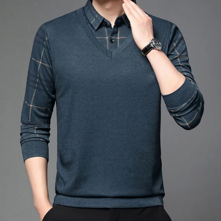 Knitted Men's Jumper with Print - Noah-S-State of Style