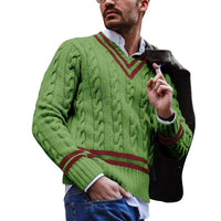 Knitted Men's Sweater - Noah-Green-S-State of Style