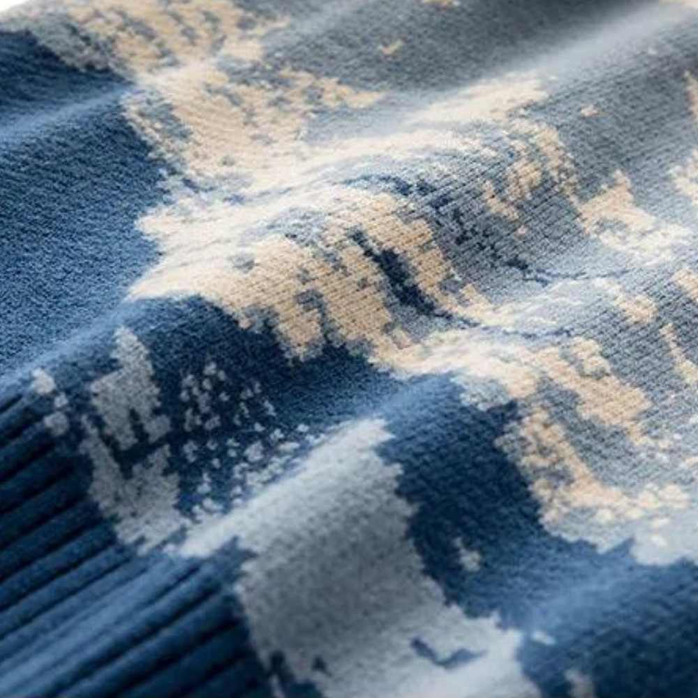 Knitted Mens Sweater with Mountain Pattern - Nordin-S-State of Style