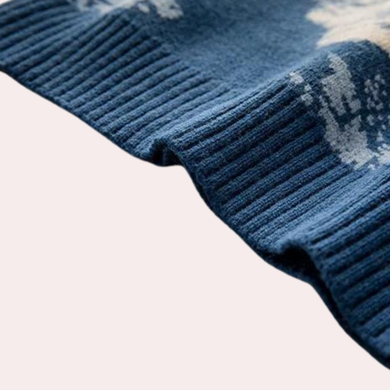 Knitted Mens Sweater with Mountain Pattern - Nordin-S-State of Style