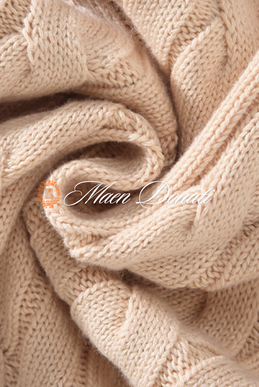 Knitted Men's Turtleneck Sweater - Ethan-Apricot-S-State of Style