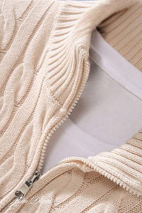 Knitted Men's Turtleneck Sweater - Ethan-Apricot-S-State of Style