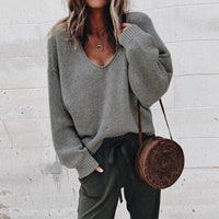 Knitted Oversized Ladies Sweater - Aurora-Dark Grey-S-State of Style