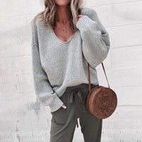 Knitted Oversized Ladies Sweater - Aurora-Grey-S-State of Style