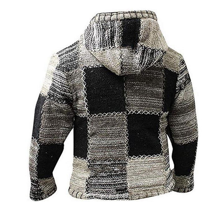 Knitted Patchwork Vest for Men - Luca-Black-S-State of Style