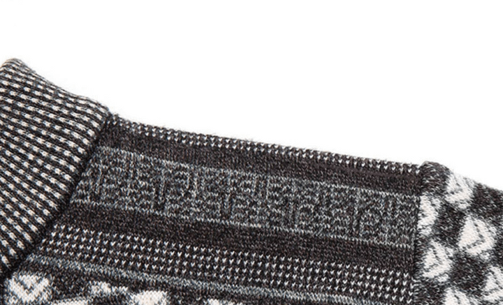 Men's sweater with check knit pattern – Fabian