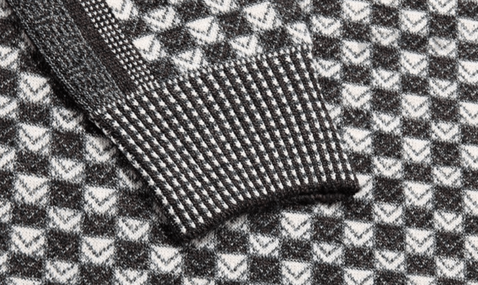 Men's sweater with check knit pattern – Fabian