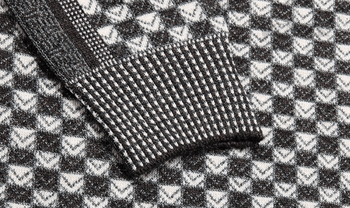 Men's sweater with check knit pattern – Fabian