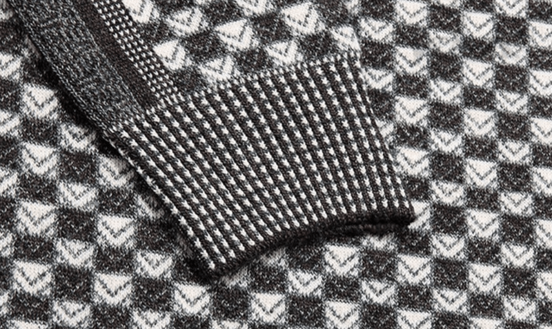 Men's sweater with check knit pattern – Fabian