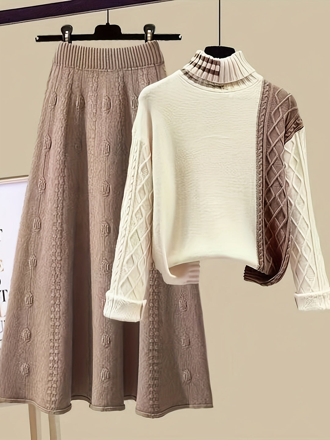 Knitted Sweater and Skirt Set – Lorelei-S-State of Style