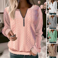 Knitted Sweater with Round Neck and Jacquard Pattern – Tessa-Pink-S-State of Style