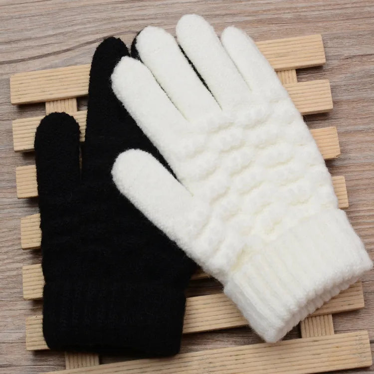 Knitted Touchscreen Gloves for Women - Amara-Black-State of Style